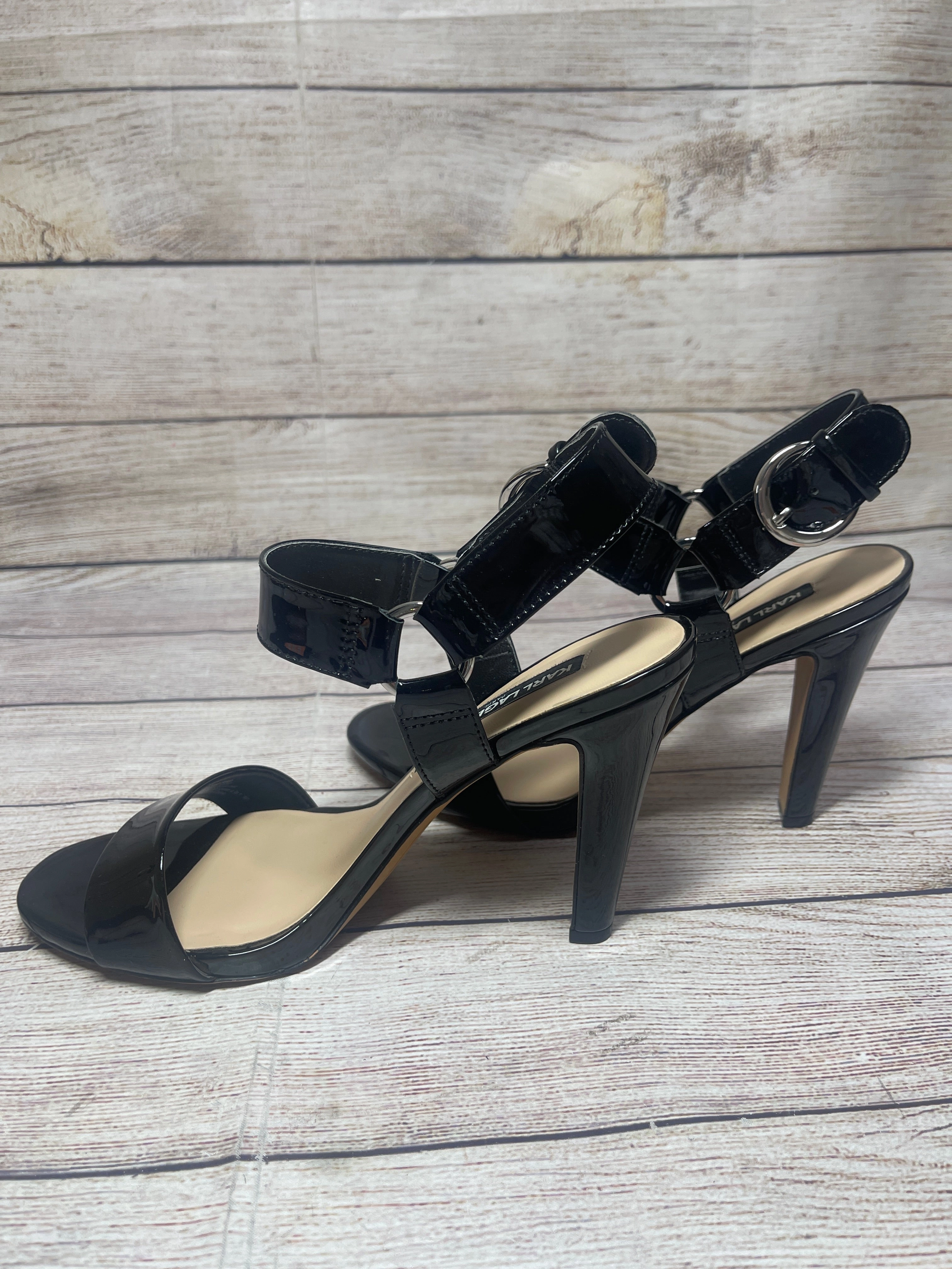 Shoes Designer By Karl Lagerfeld In Black, Size: 8.5