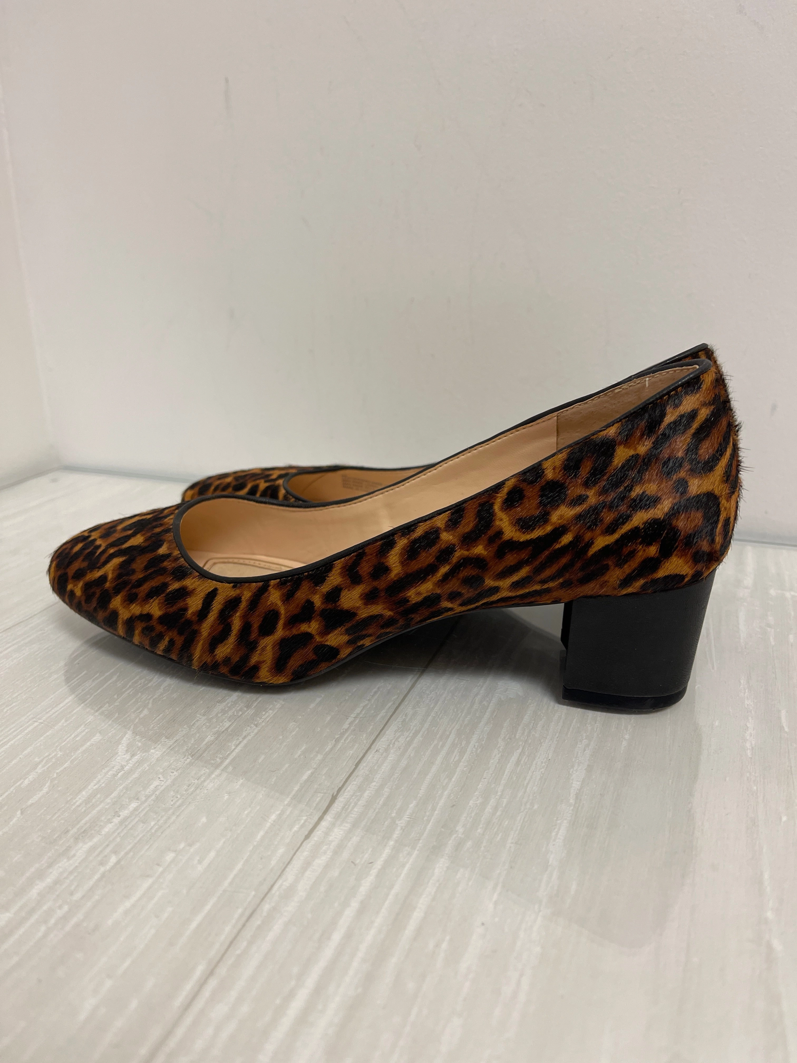 Shoes Heels Block By Alex Marie In Animal Print, Size: 8