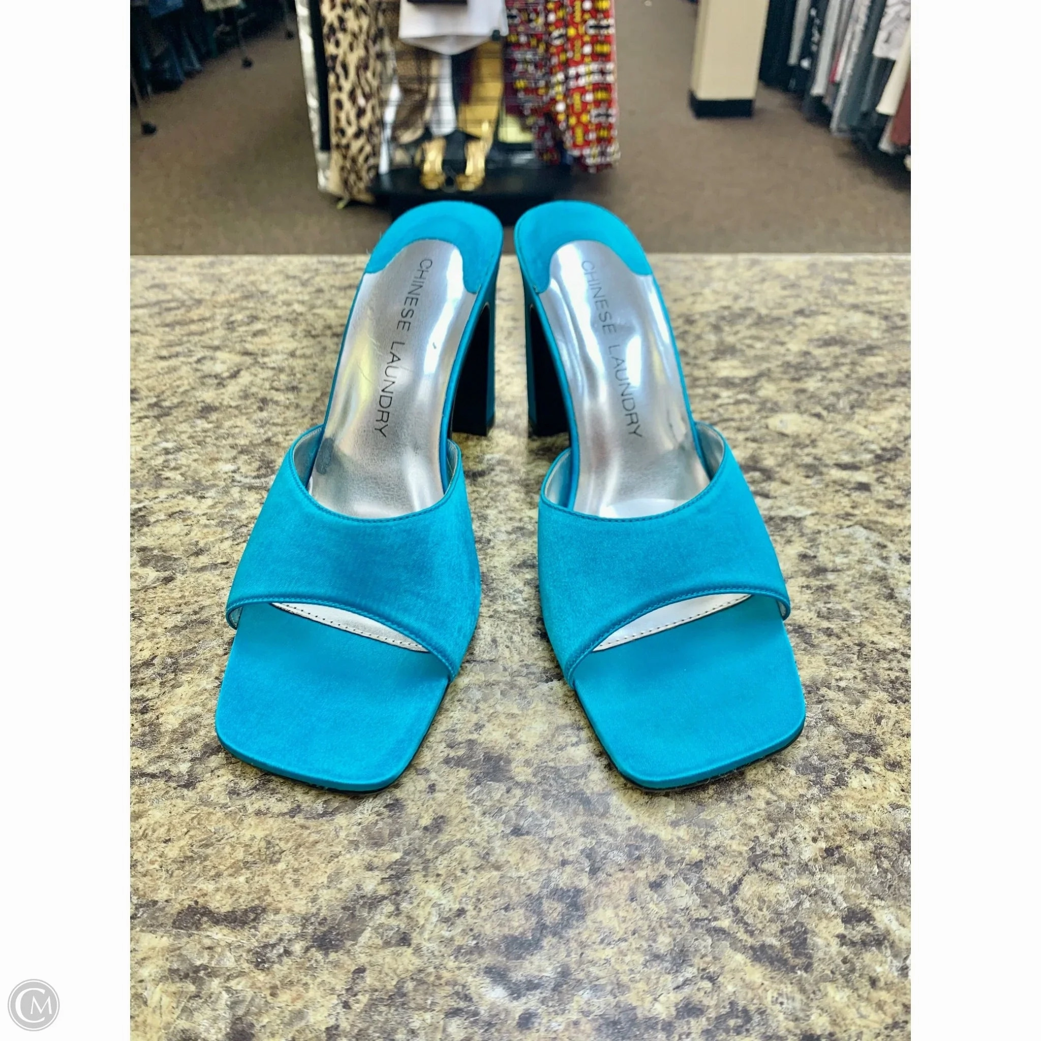 Shoes Heels Block By Chinese Laundry In Blue, Size: 10