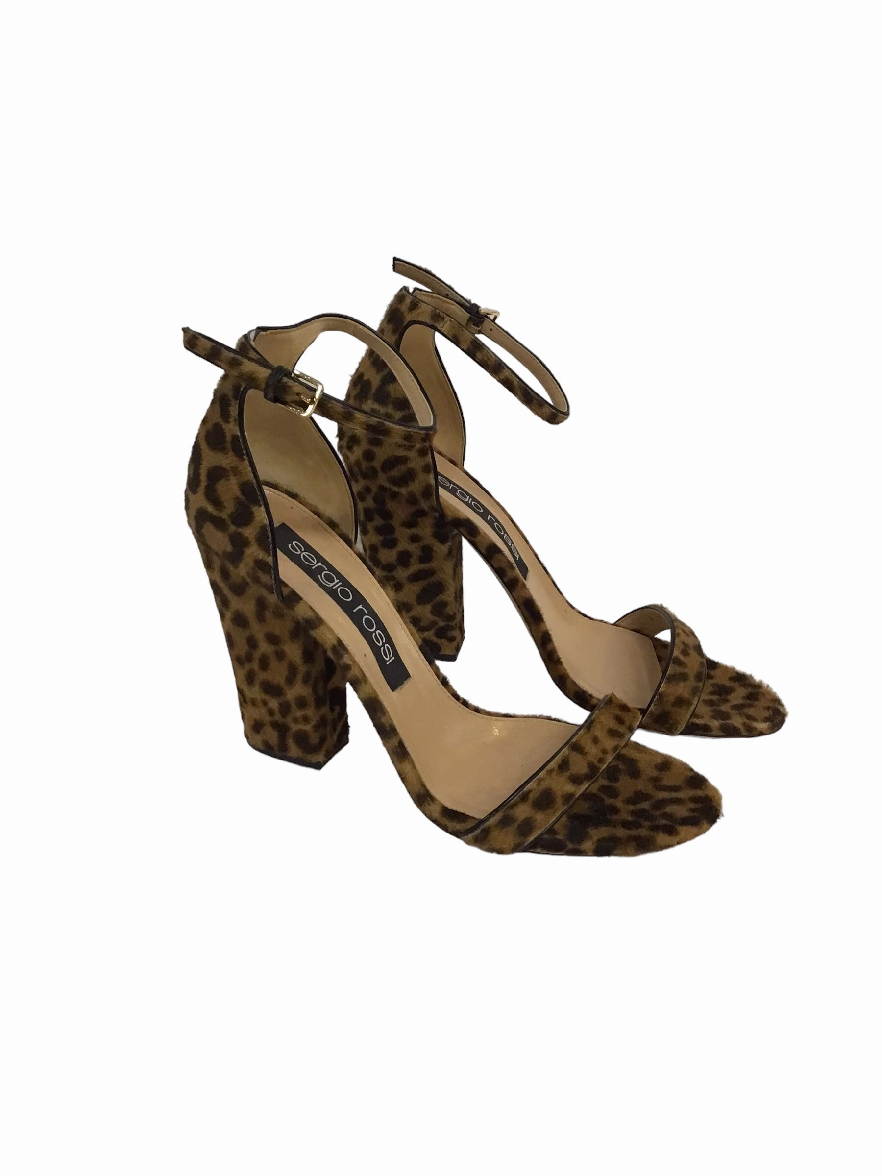 Shoes Heels Block By Clothes Mentor In Animal Print, Size: 9