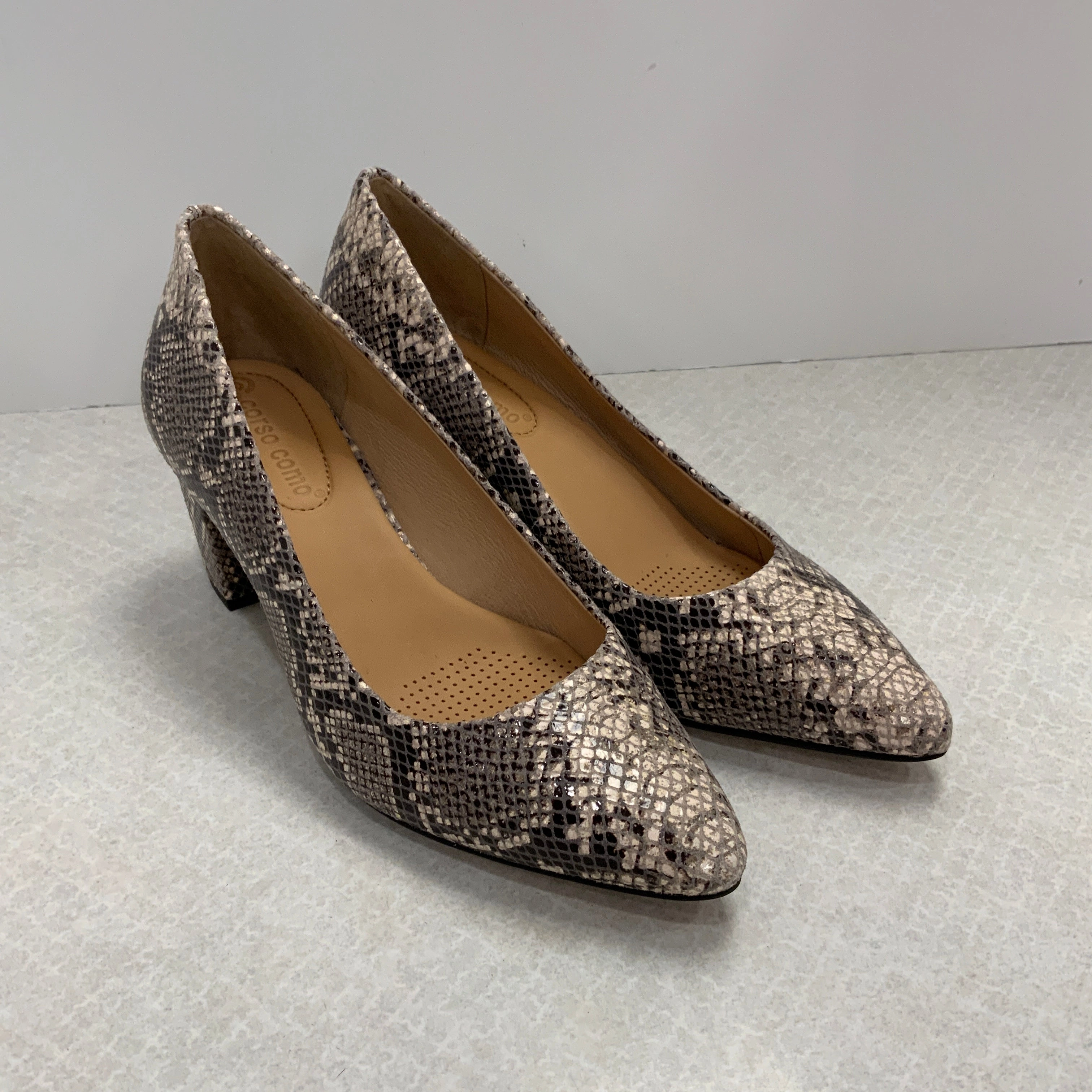 Shoes Heels Block By Corso Como In Animal Print, Size: 6.5
