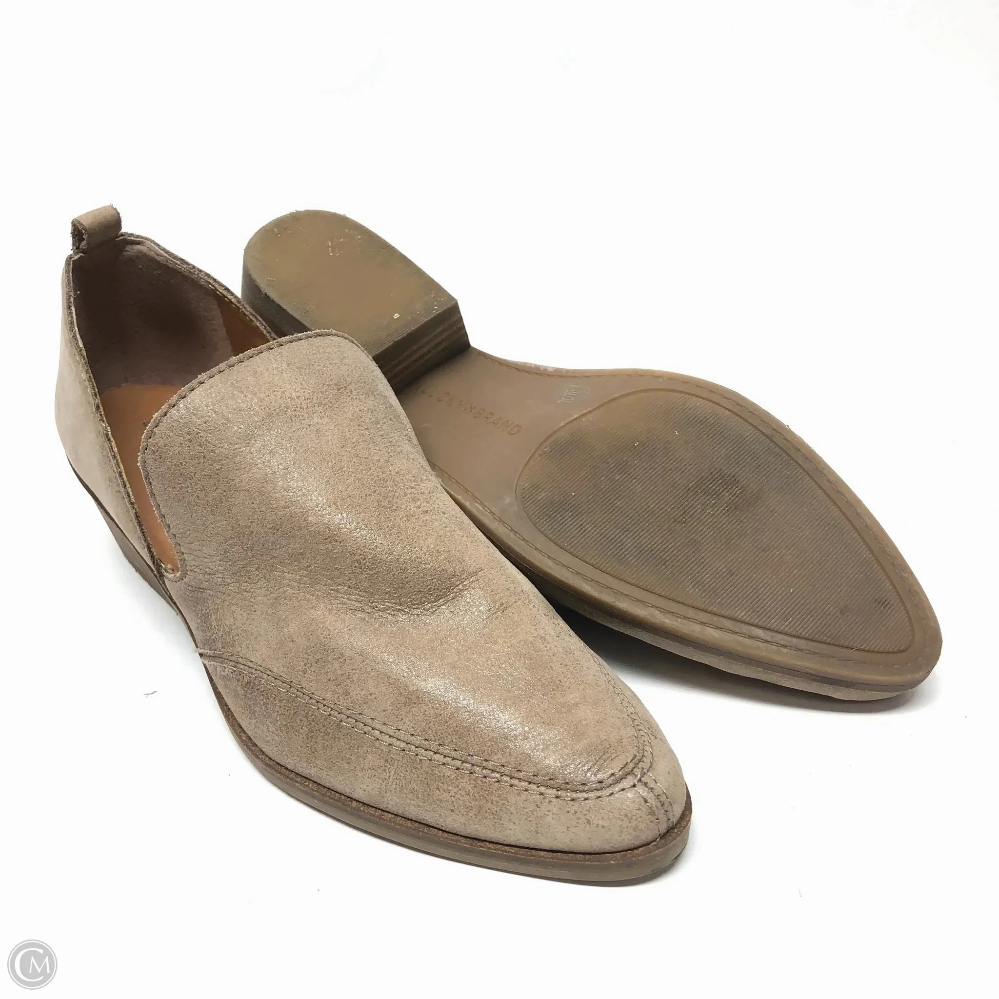 Shoes Heels Block By Lucky Brand In Taupe, Size: 8.5