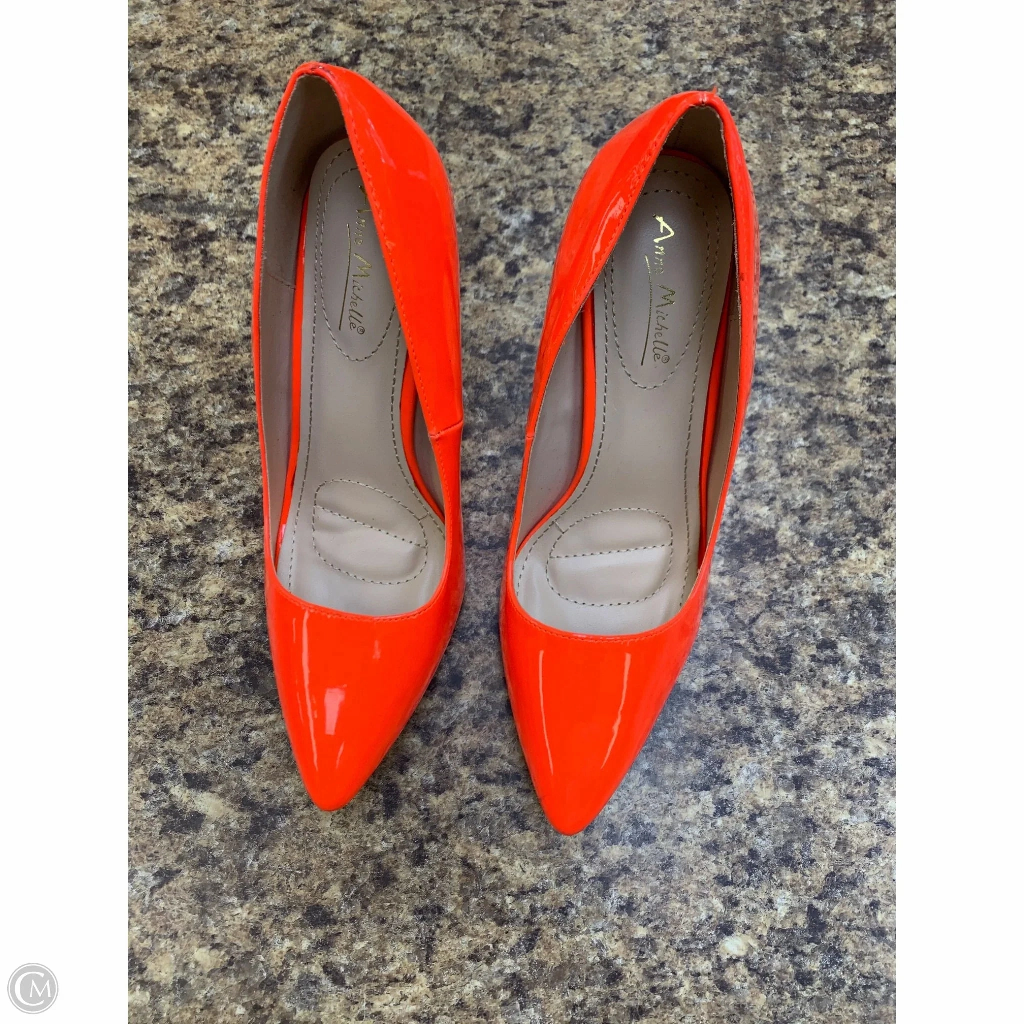 Shoes Heels Stiletto By Anne Michelle In Orange, Size: 8.5