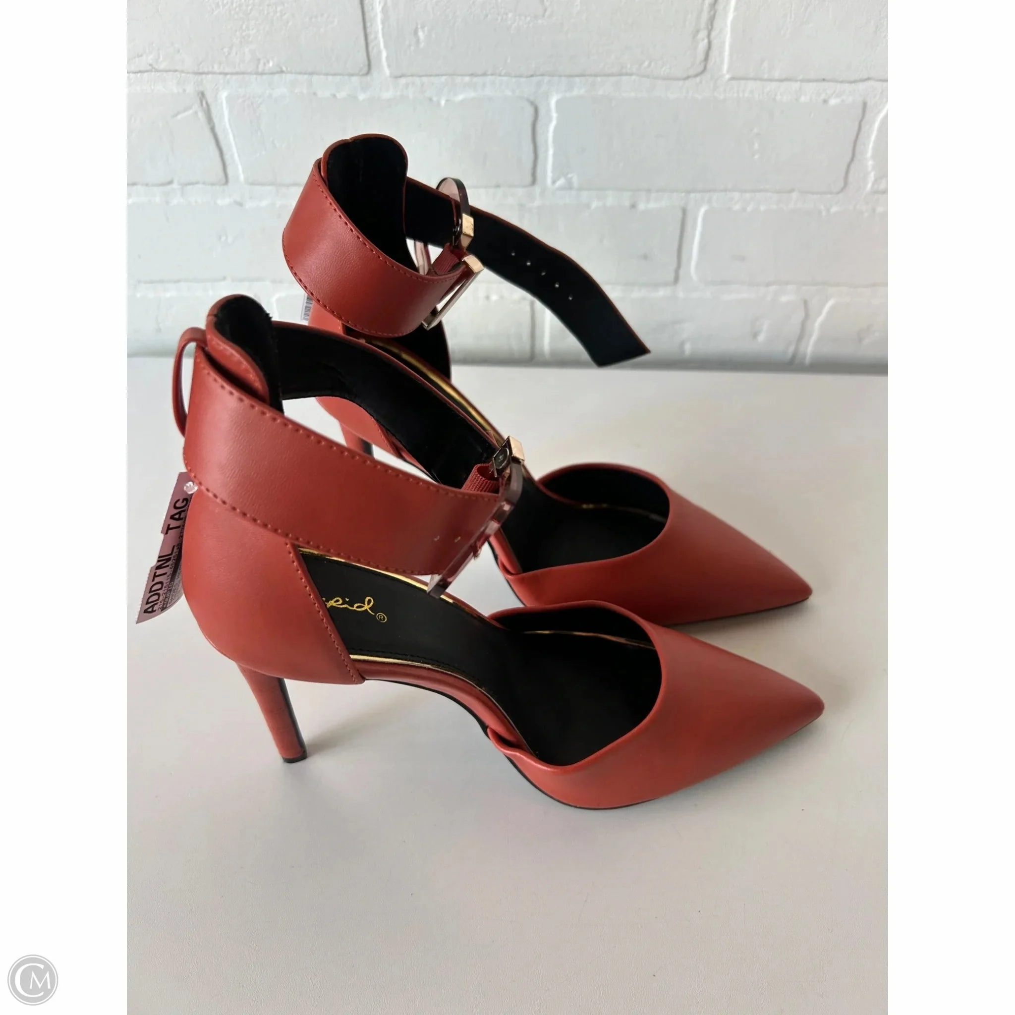 Shoes Heels Stiletto By Qupid In Orange, Size: 10
