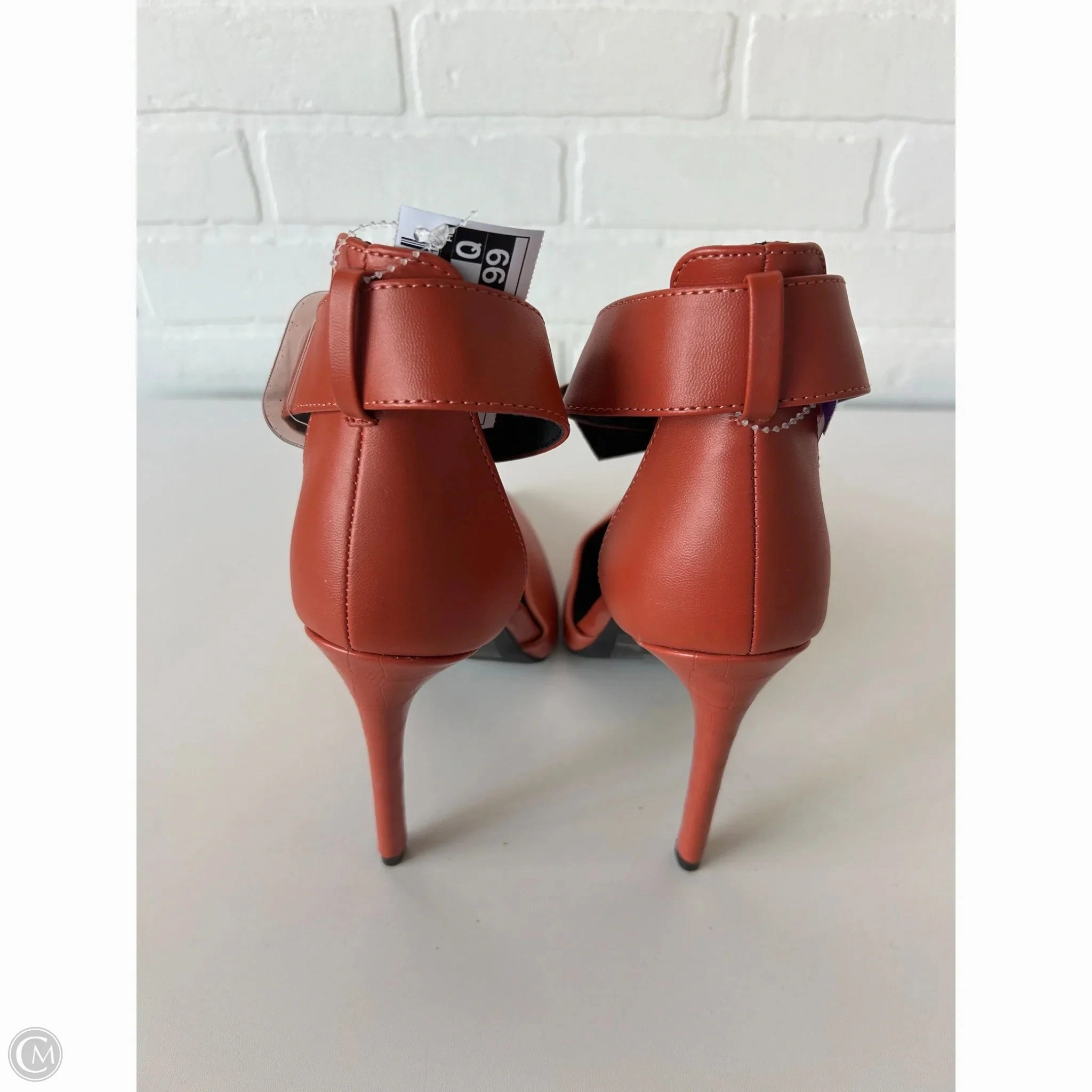 Shoes Heels Stiletto By Qupid In Orange, Size: 10