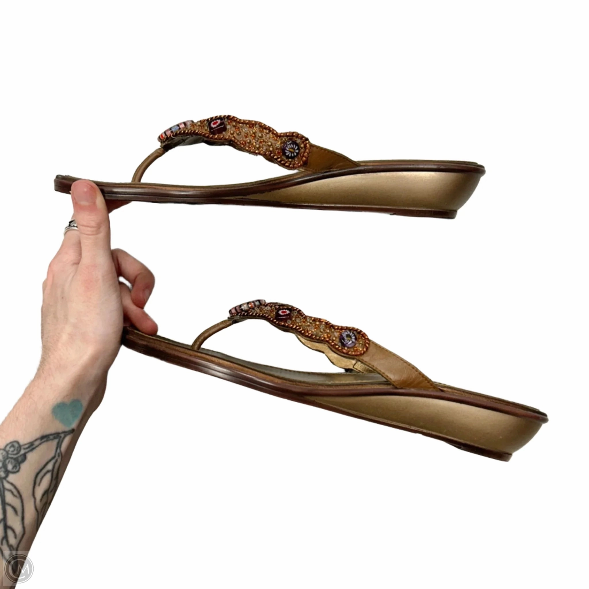 Shoes Heels Wedge By Bandolino In Brown, Size: 9