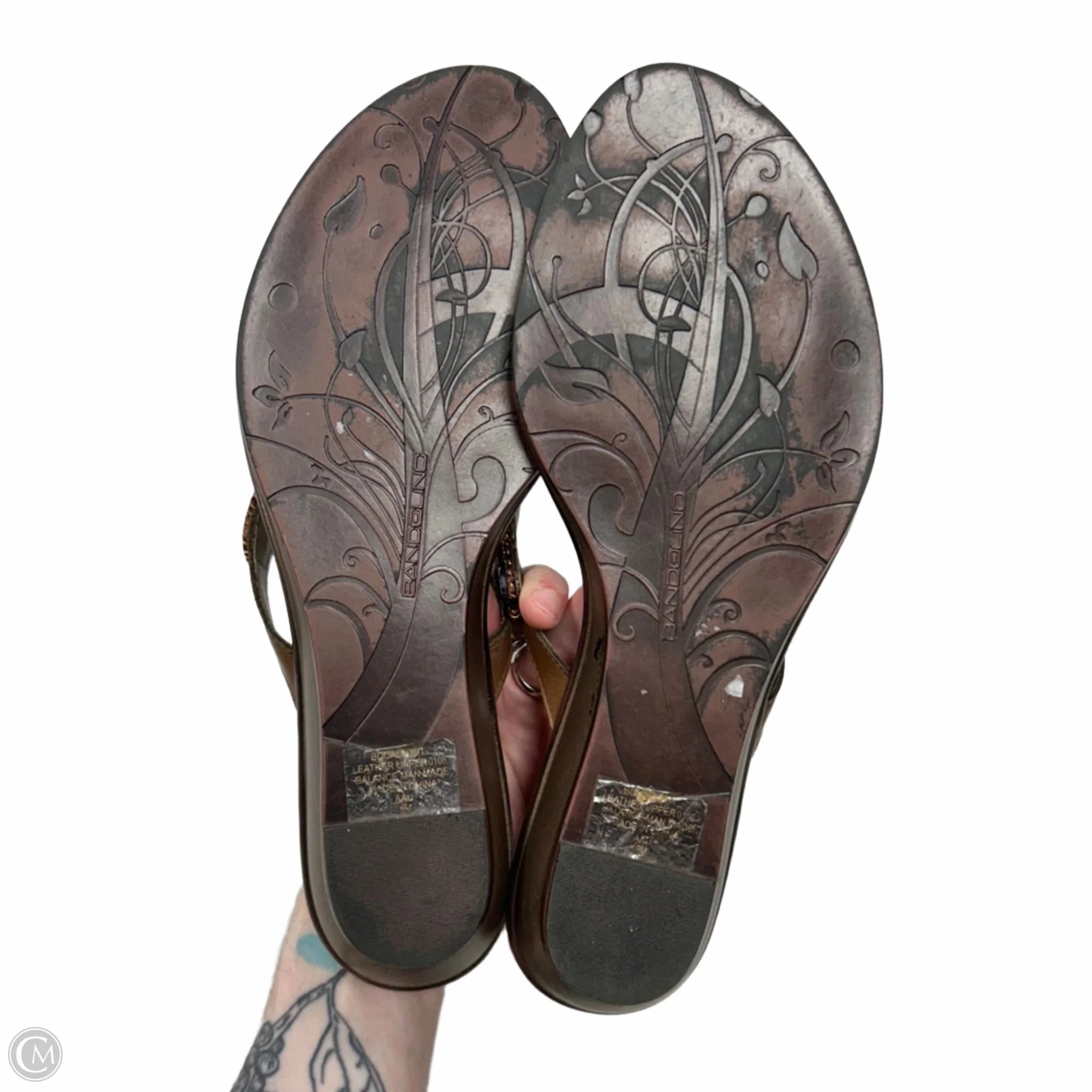 Shoes Heels Wedge By Bandolino In Brown, Size: 9