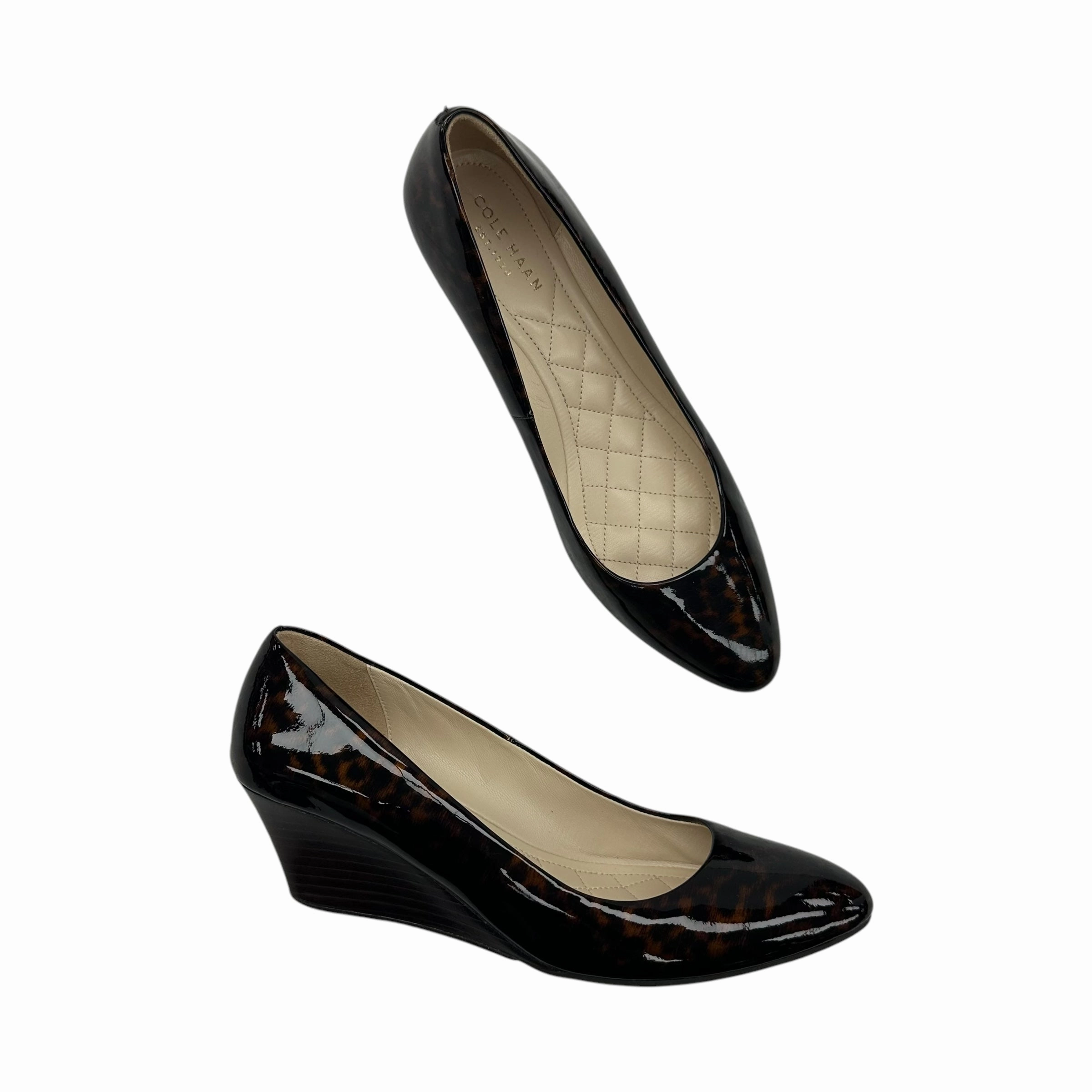 Shoes Heels Wedge By Cole-Haan In Animal Print, Size:6.5