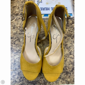 Shoes Heels Wedge By Jessica Simpson In Yellow, Size: 8.5