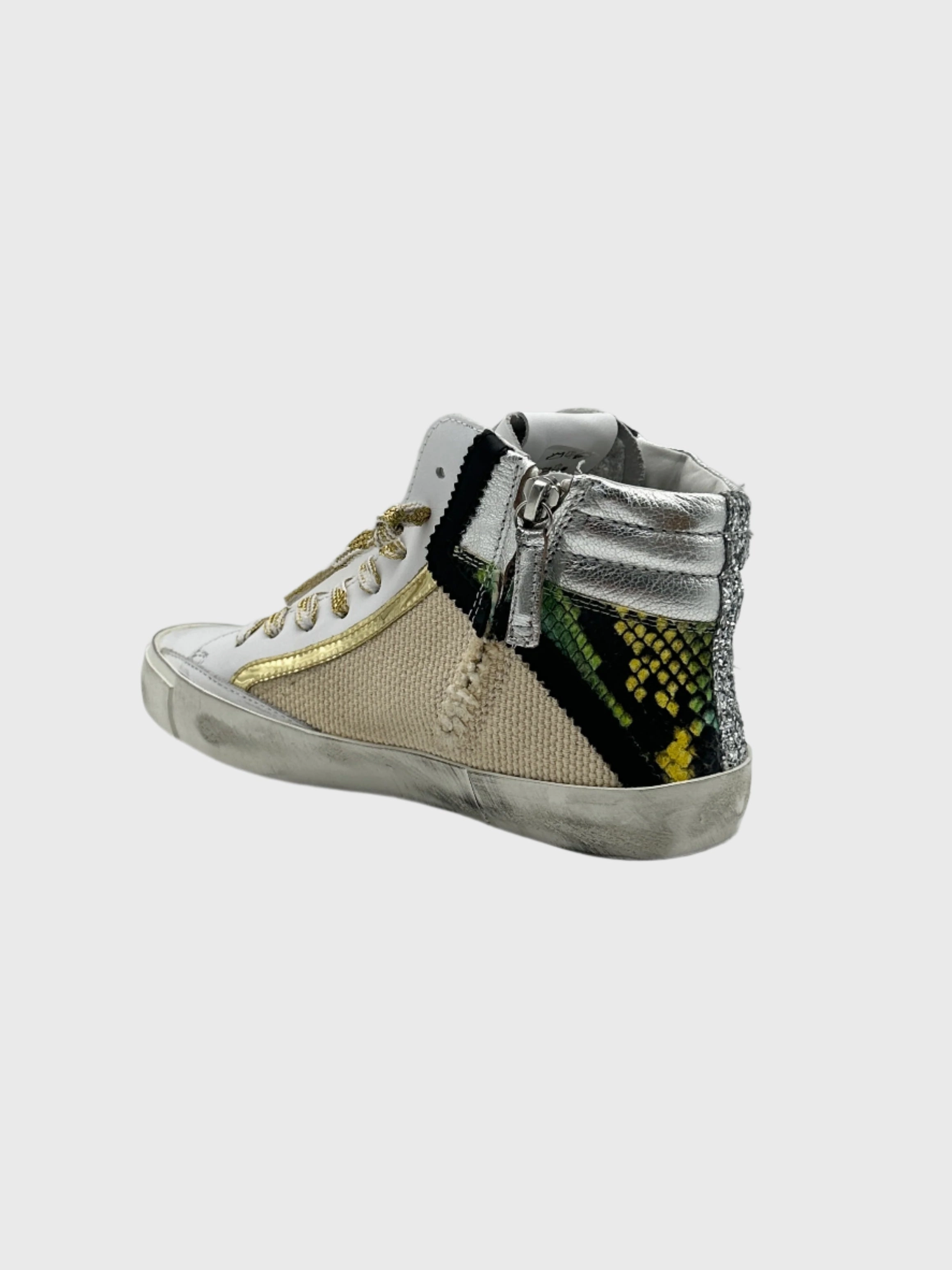 Sneakers Alte PRSX High W Animal Beige E Verde