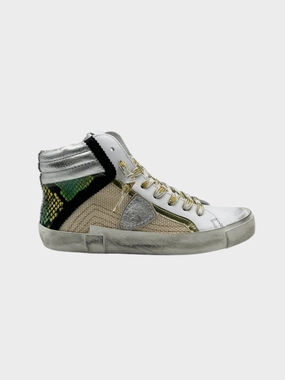 Sneakers Alte PRSX High W Animal Beige E Verde