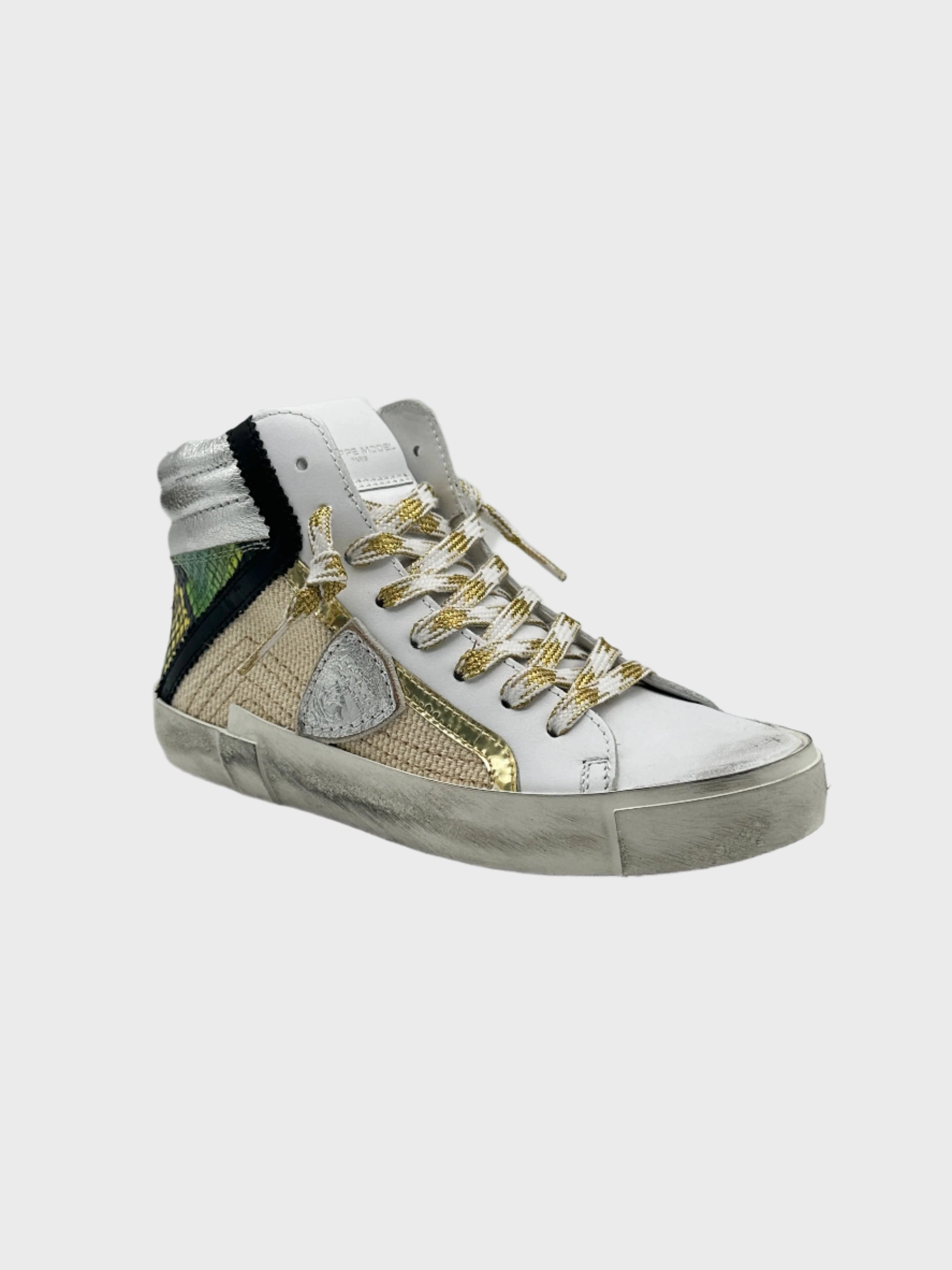 Sneakers Alte PRSX High W Animal Beige E Verde