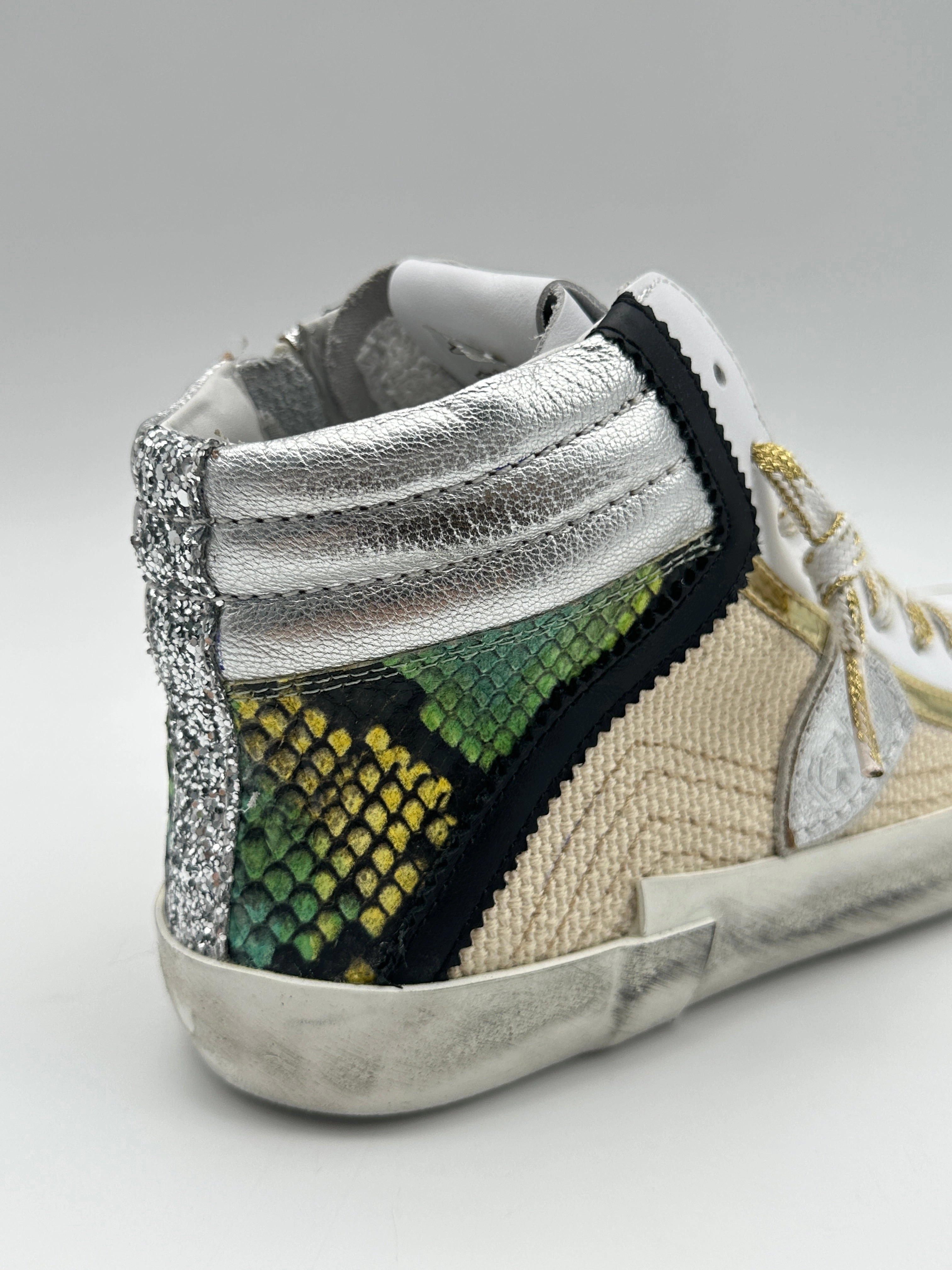Sneakers Alte PRSX High W Animal Beige E Verde