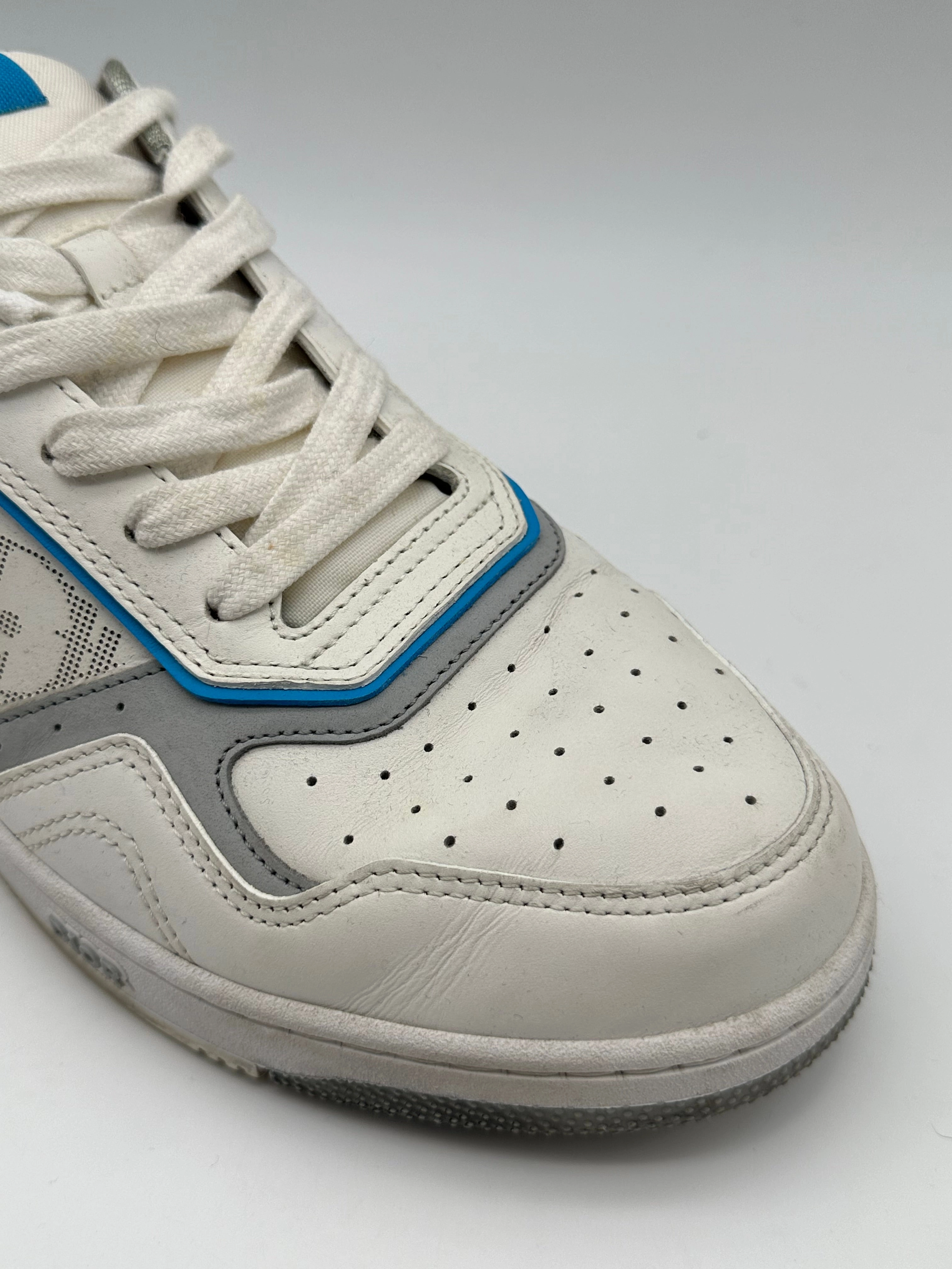 Sneakers Dior B27 Low-Top Bianco Con Dettagli Azzurri