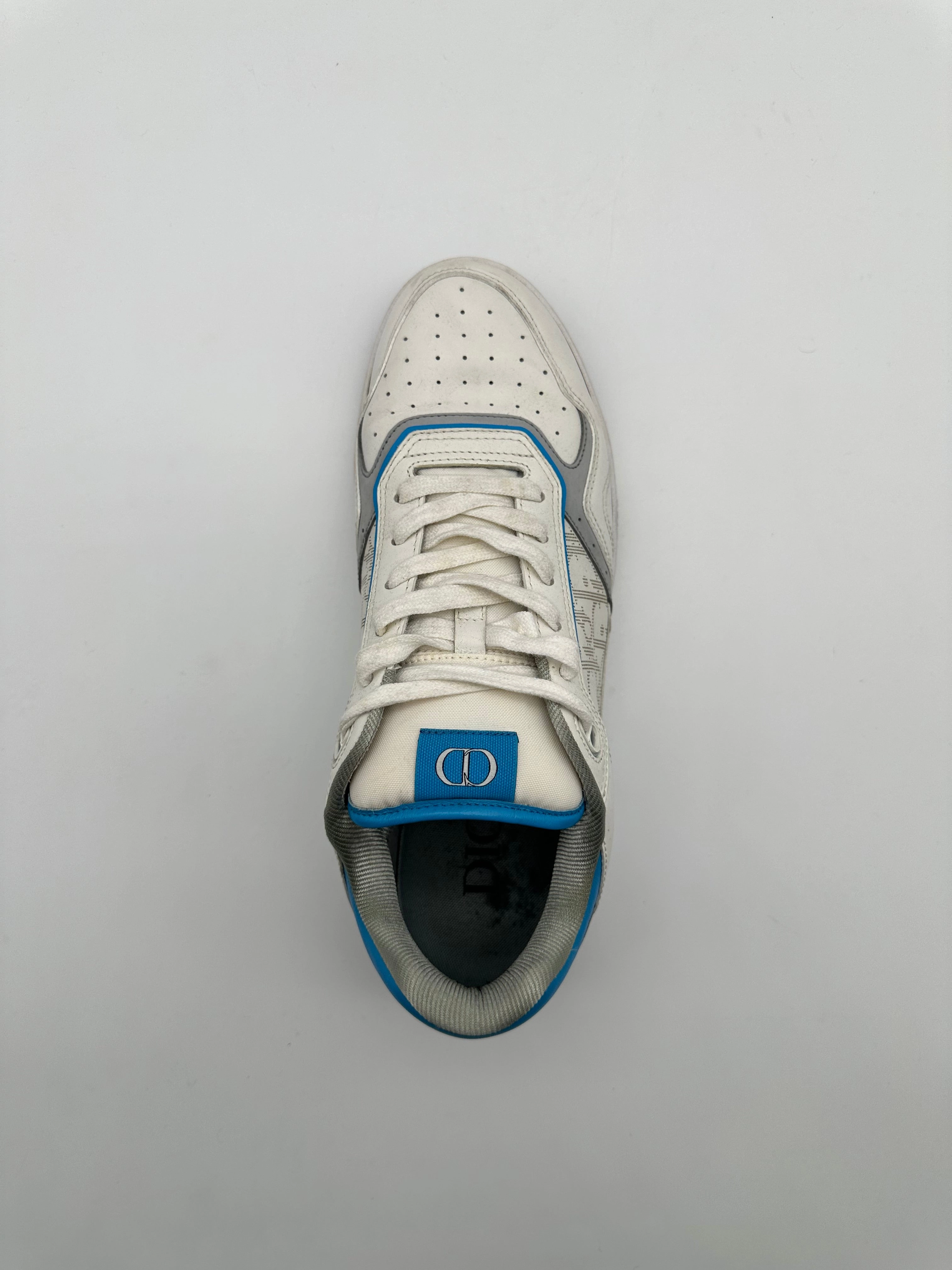 Sneakers Dior B27 Low-Top Bianco Con Dettagli Azzurri