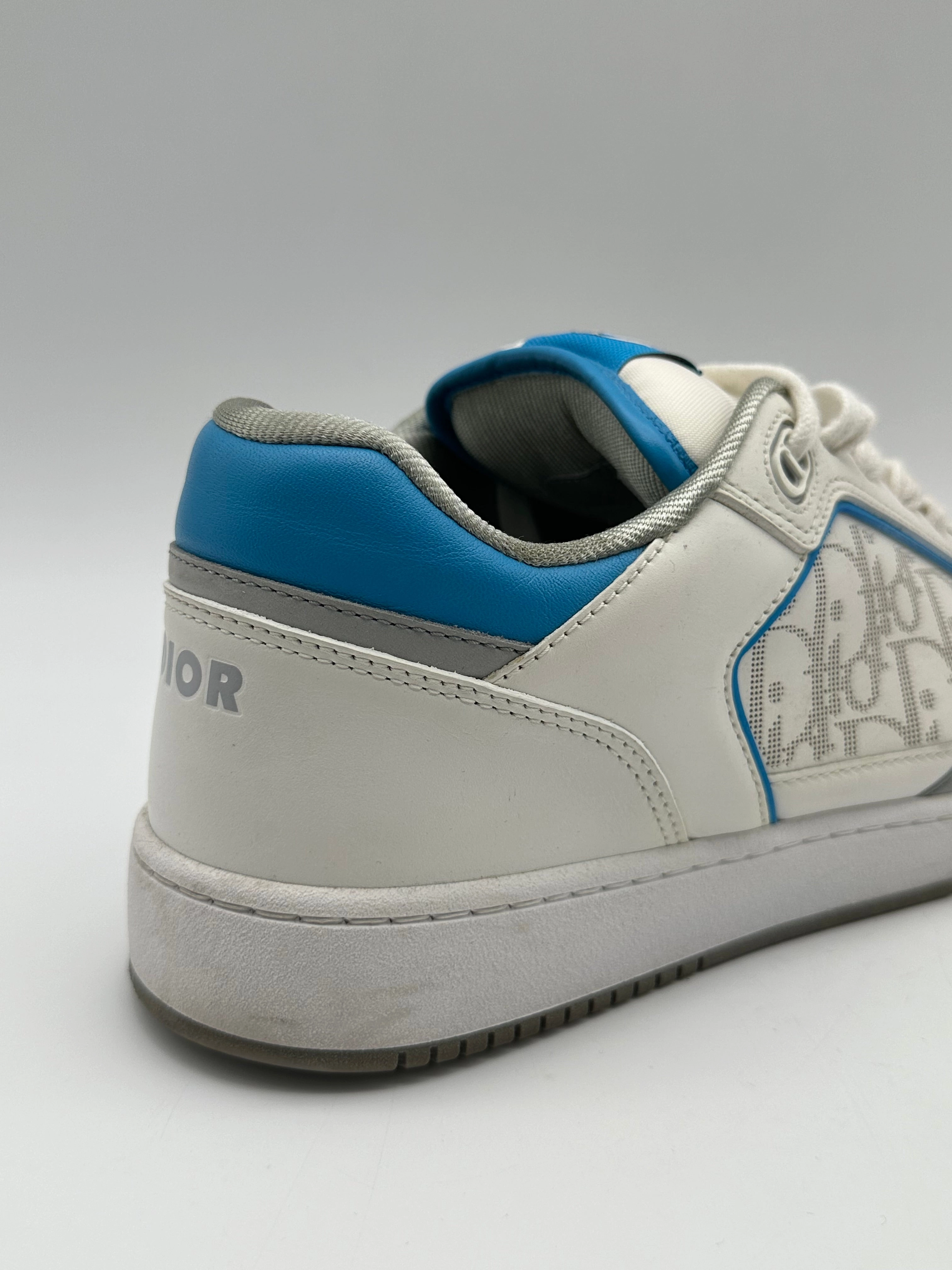 Sneakers Dior B27 Low-Top Bianco Con Dettagli Azzurri