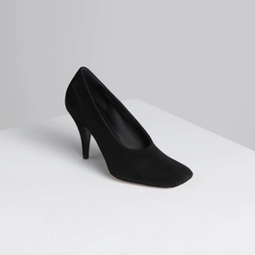 SOFT PUMP 90 | black suede leather