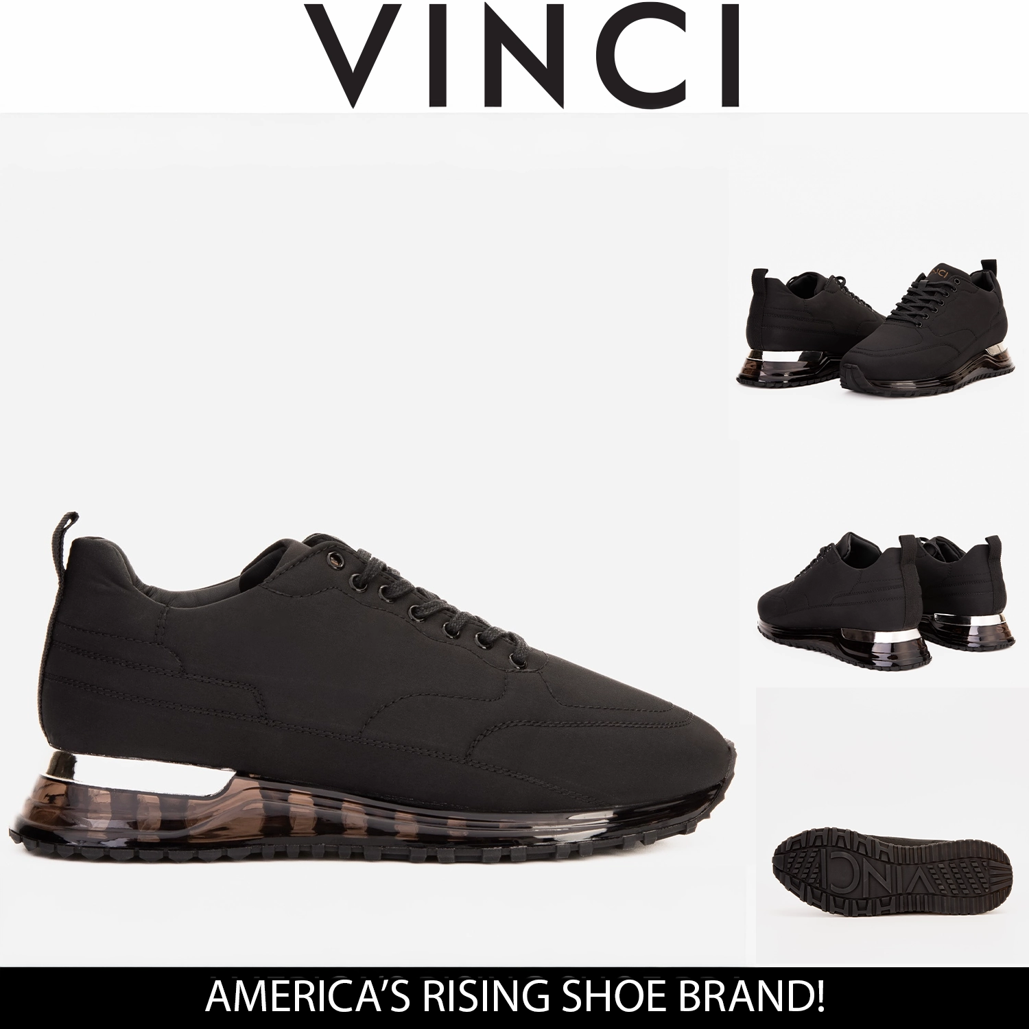 The Lexington Black Leather Men Sneaker