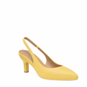 The Slingback - Limoncello Leather 3 Stiletto