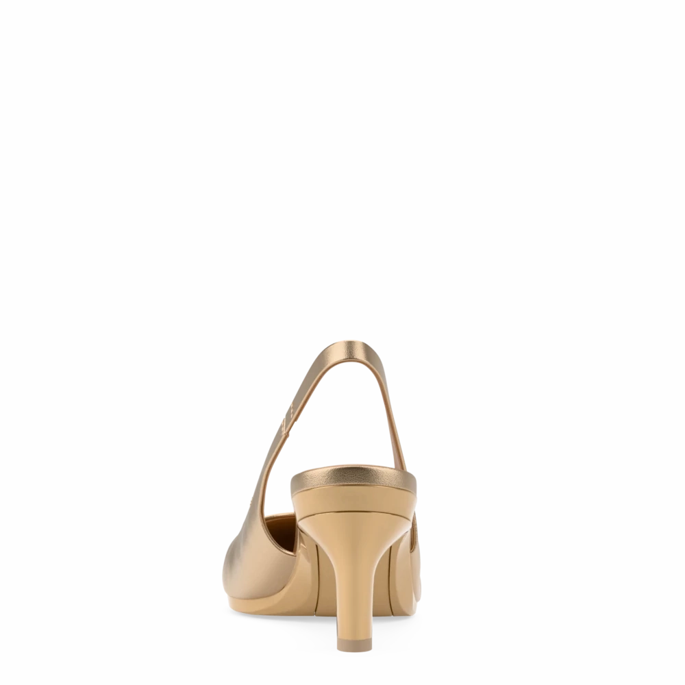 The Slingback - Matte Gold 3 Stiletto