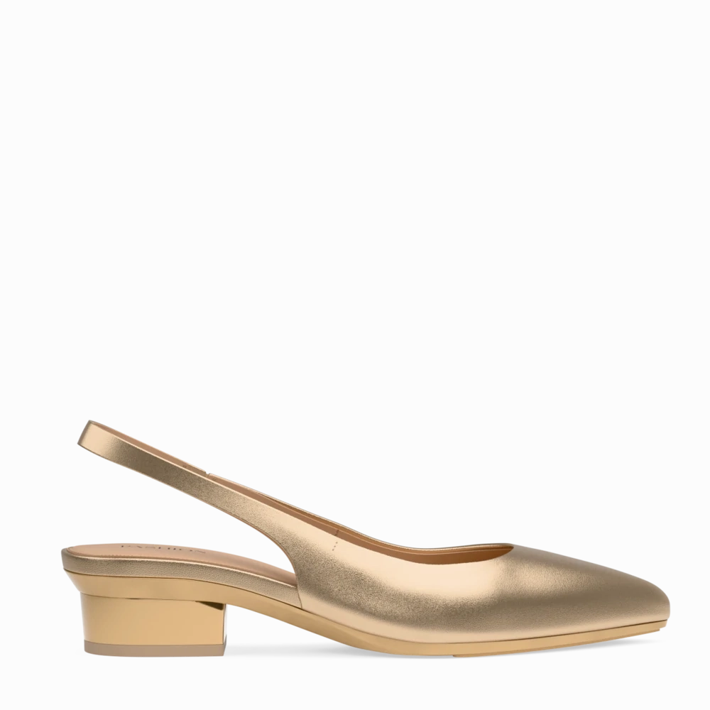 The Slingback - Matte Gold Flat