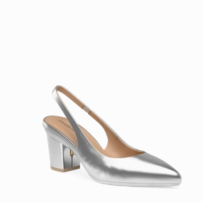 The Slingback - Matte Silver 3 Block
