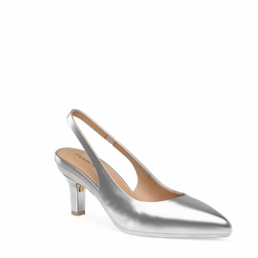 The Slingback - Matte Silver 3 Stiletto