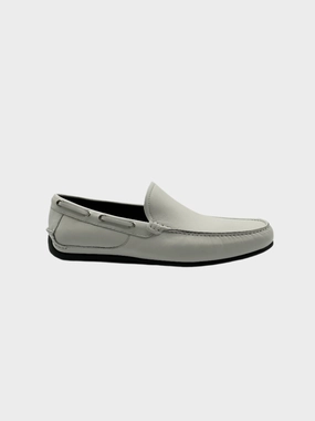 White Leather Loafers