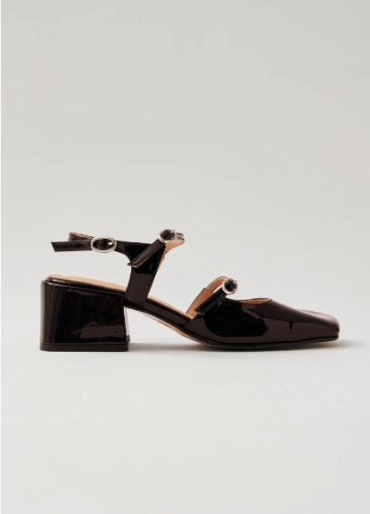 Withnee Onix Brown Leather Pumps
