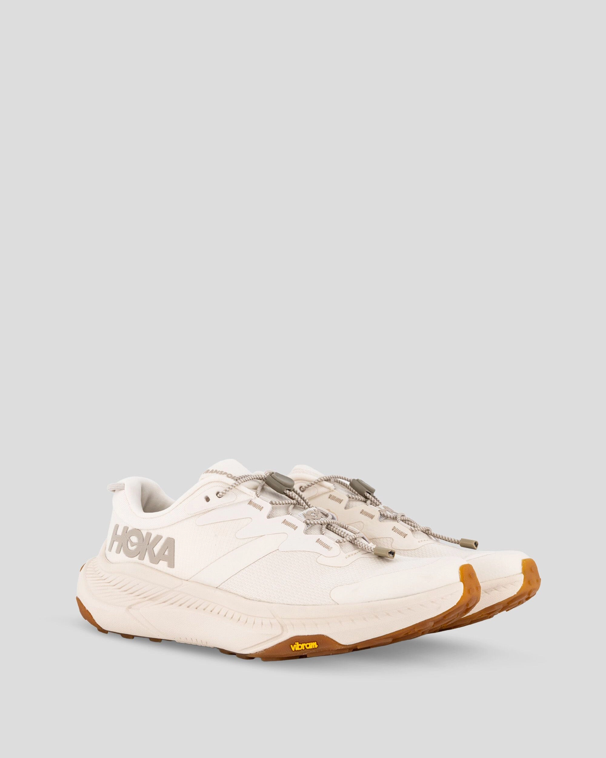 Women's Hoka Transport Walking Shoes - Eggnog