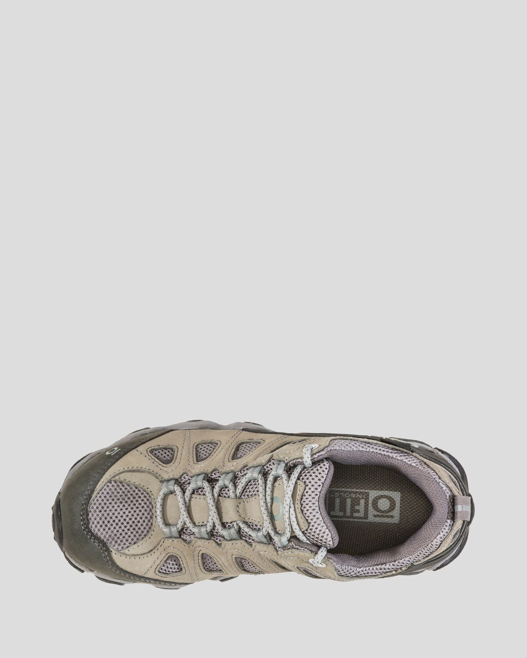 Women's Oboz Sawtooth II Low Waterproof Hiking Shoes - Wide - Frost Grey/Sage
