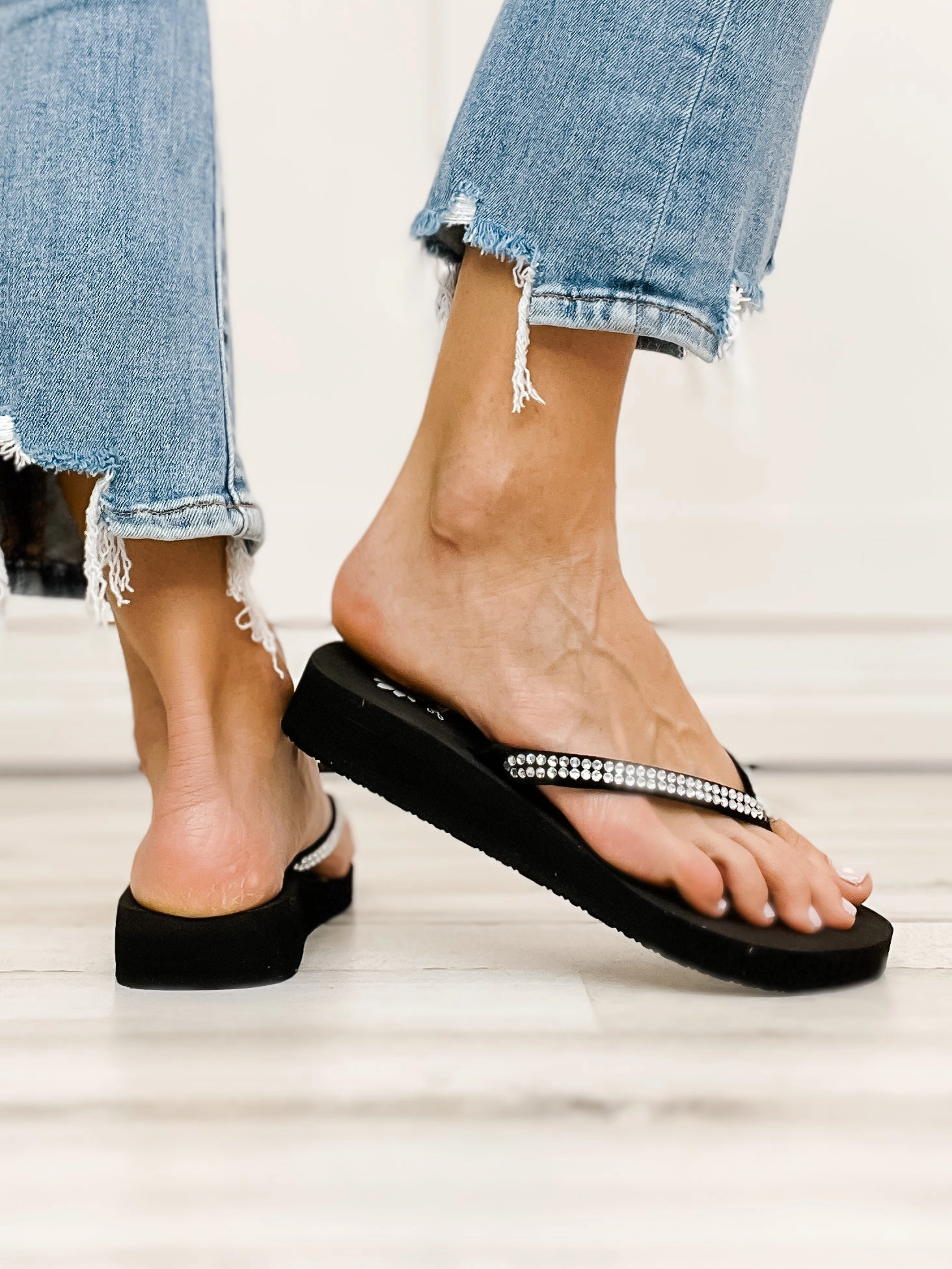 Yellowbox Jello Rhinestone Sandal in Black